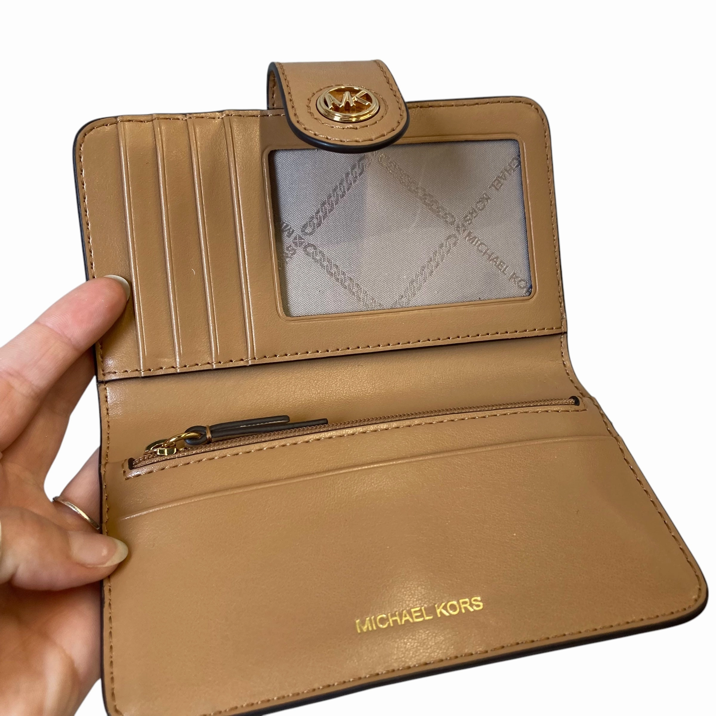 Wallet Designer By Michael Kors In Brown, Size:Small