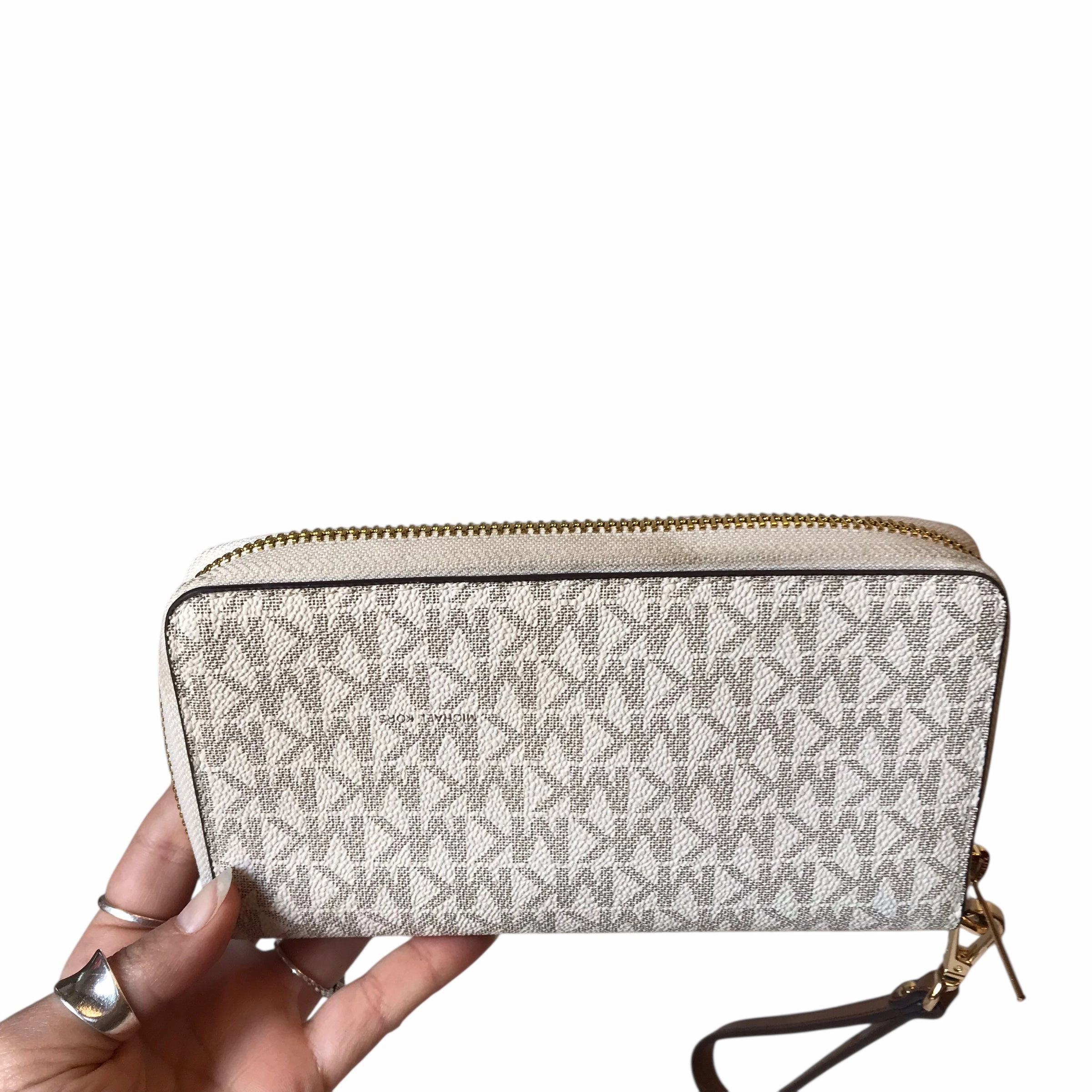 Wallet Designer By Michael Kors In Cream, Size:Large