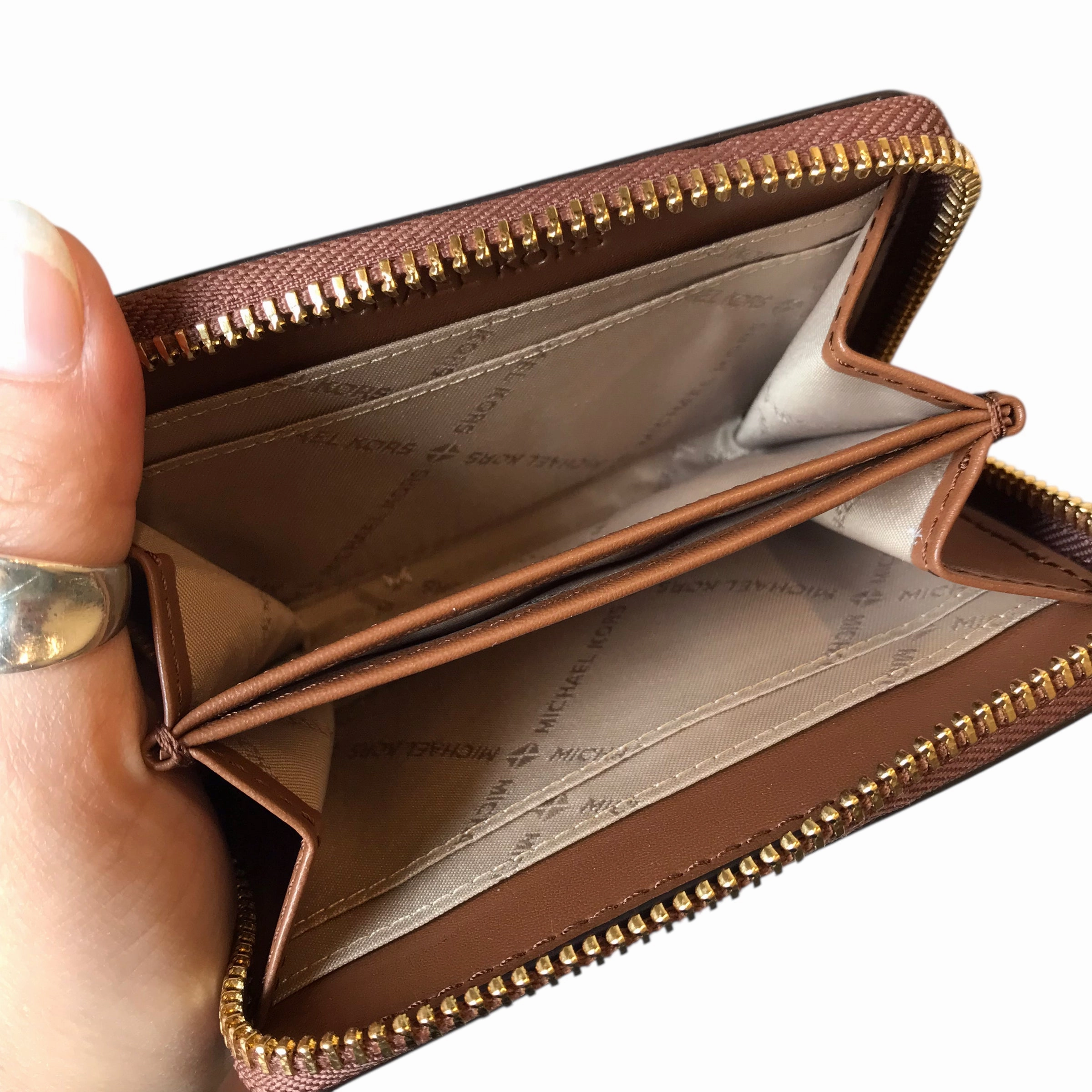 Wallet Designer By Michael Kors In Cream, Size:Small