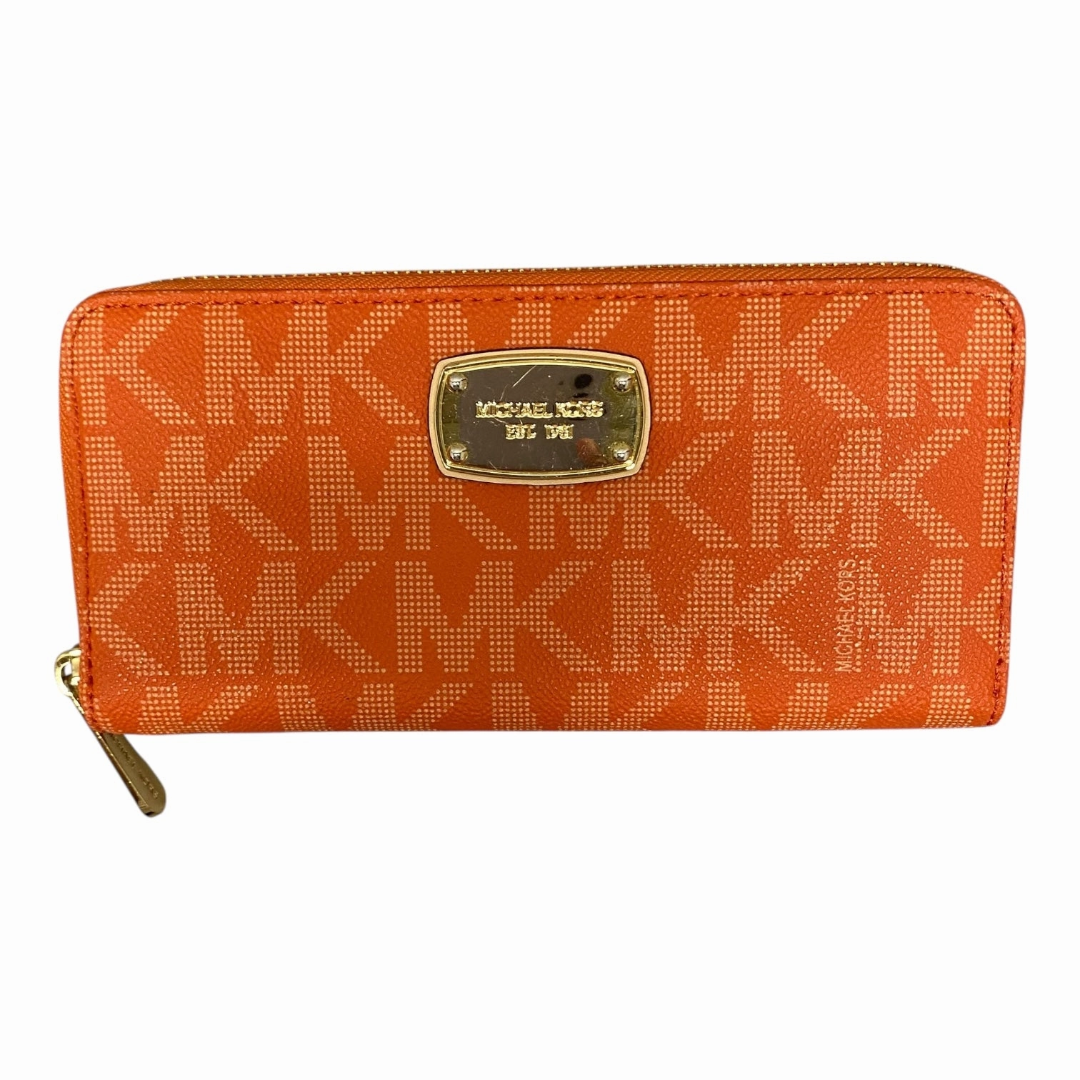 Wallet Designer By Michael Kors In Orange, Size:Medium