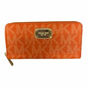 Wallet Designer By Michael Kors In Orange, Size:Medium