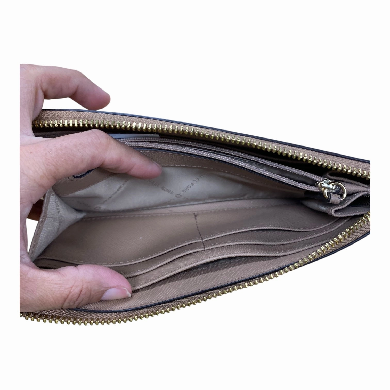 Wallet Designer By Michael Kors In Tan, Size:Large