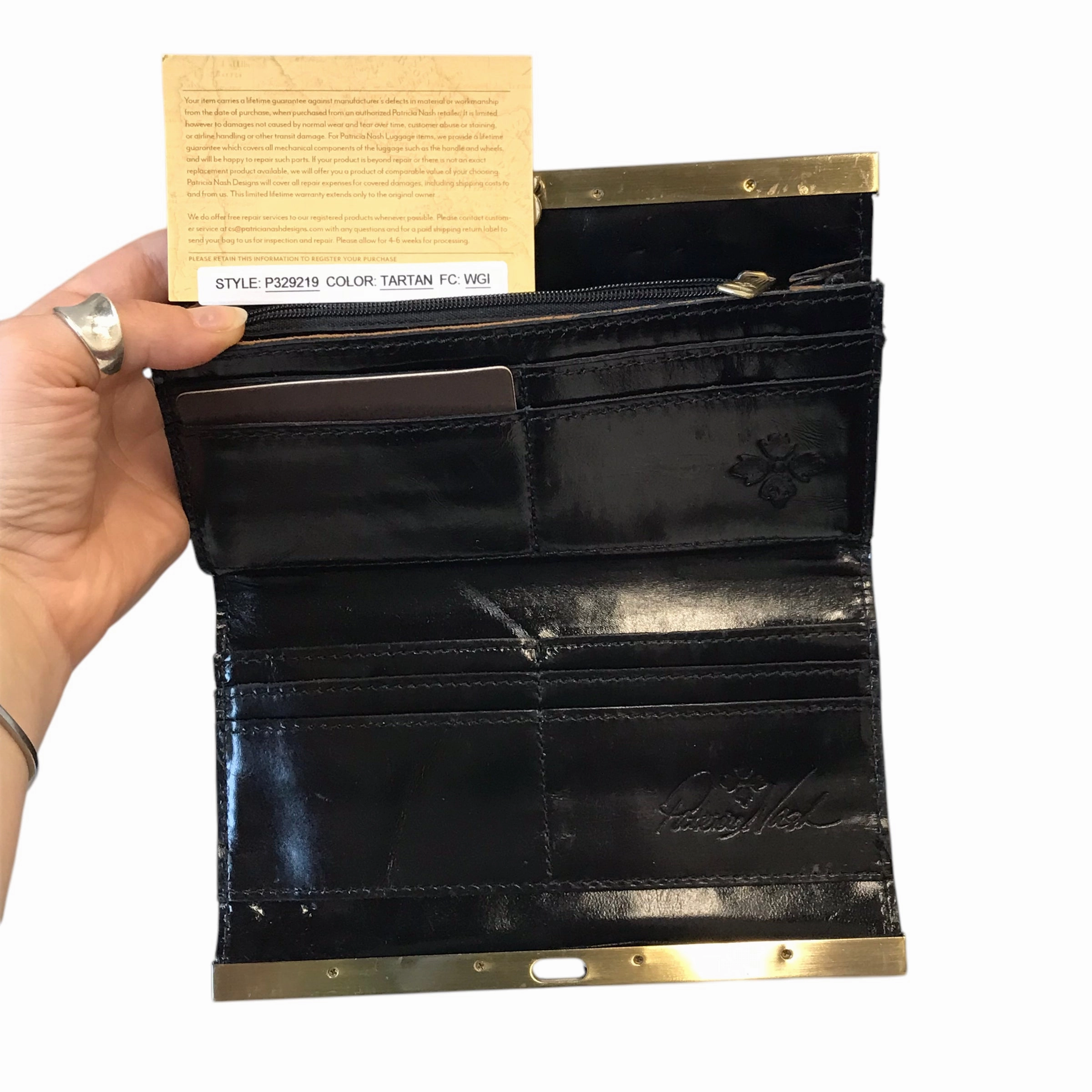 Wallet Designer By Patricia Nash In Plaid Pattern, Size:Medium
