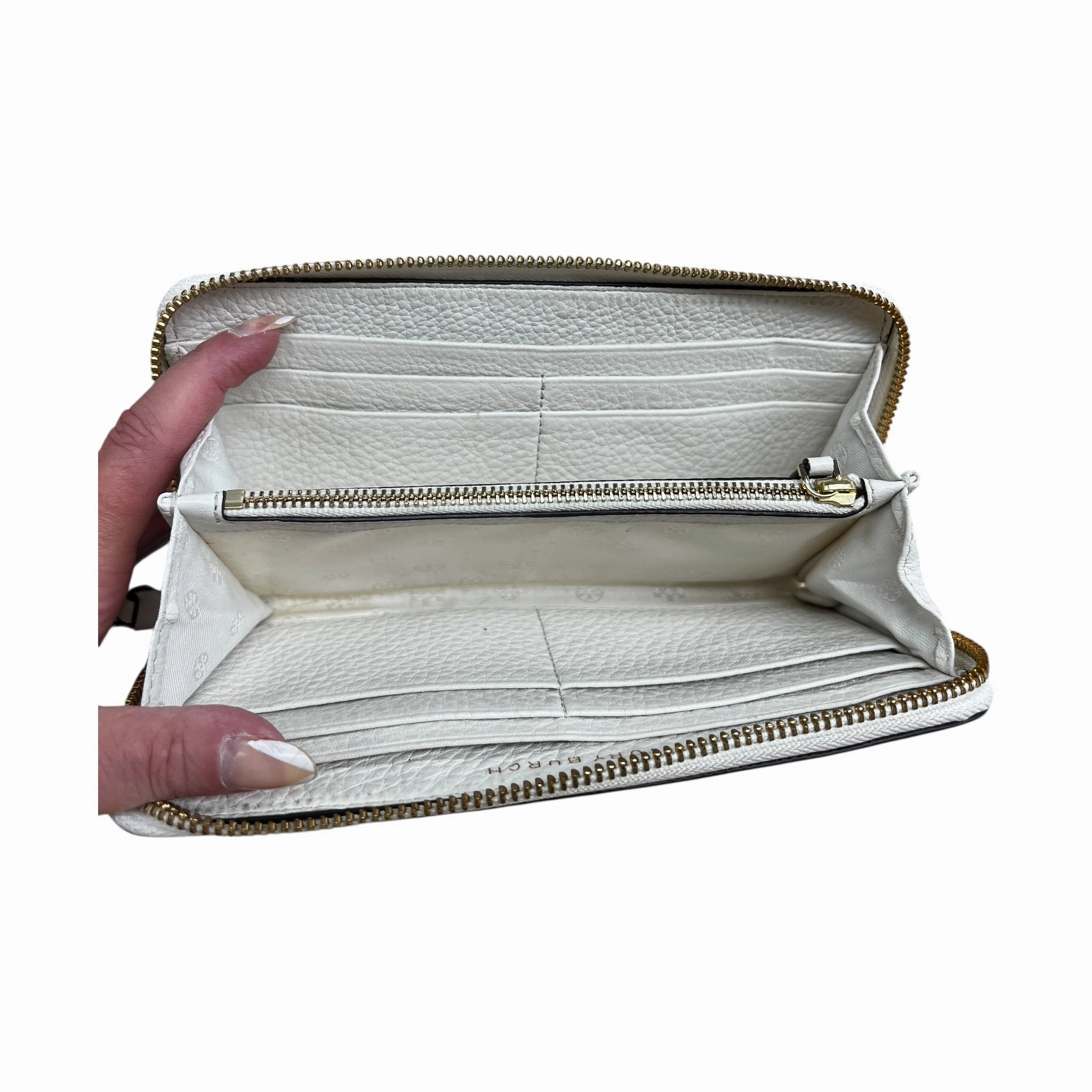 Wallet Designer By Tory Burch In Cream, Size:Medium