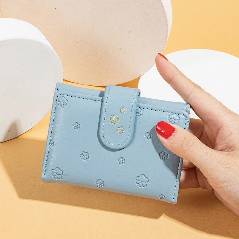 Wallet female short print cartoon