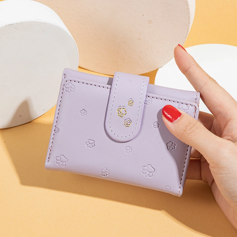 Wallet female short print cartoon