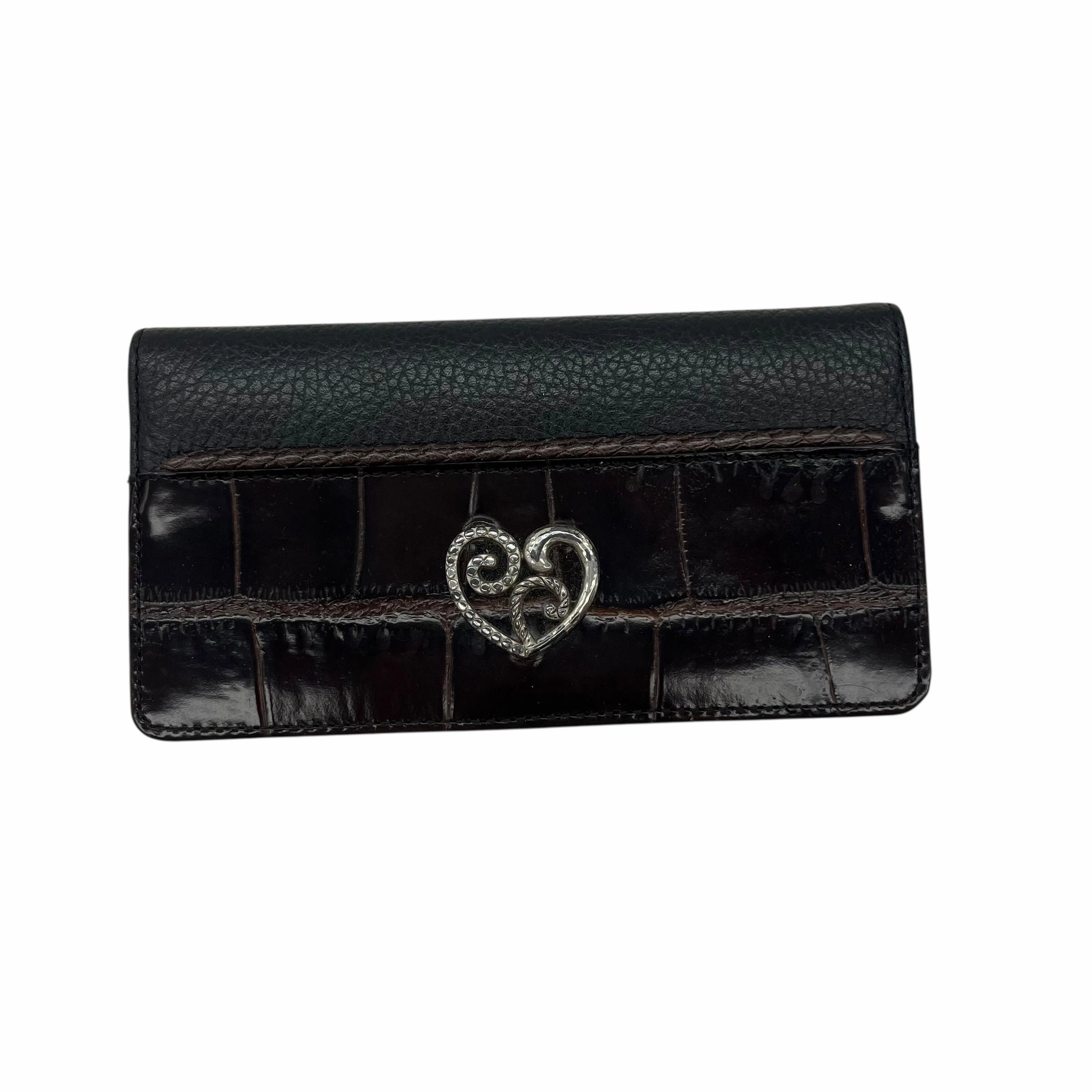 Wallet Leather By Brighton In Black & Brown, Size:Small