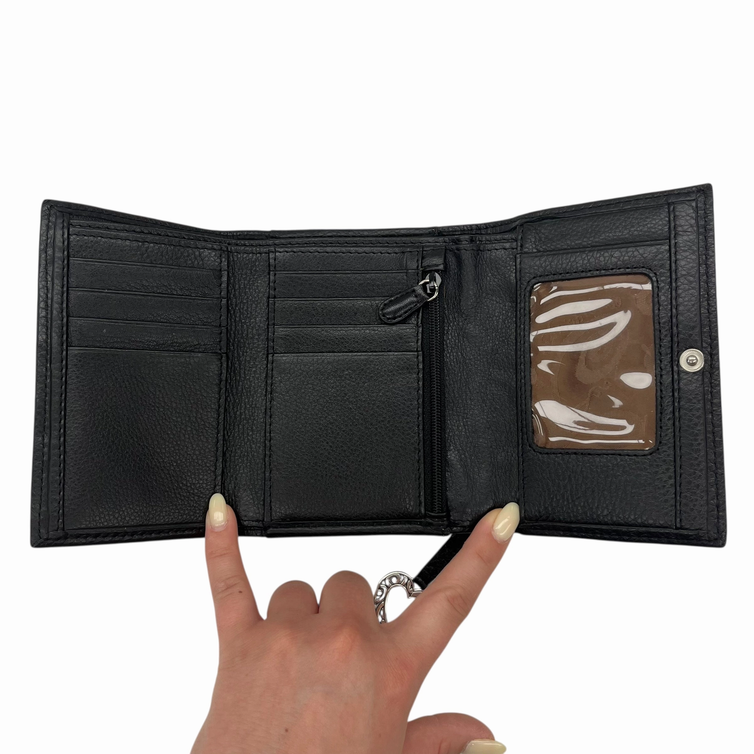 Wallet Leather By Brighton In Black, Size:Medium