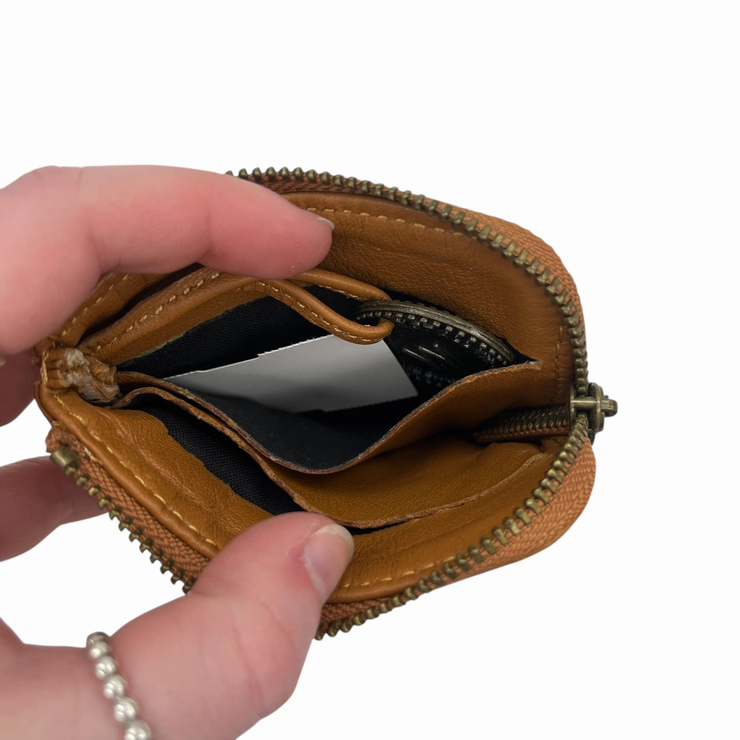 Wallet Leather By Clothes Mentor In Brown, Size:Small