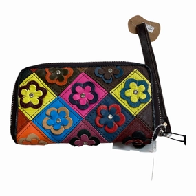 Wallet Leather By Clothes Mentor In Multi, Size:Medium