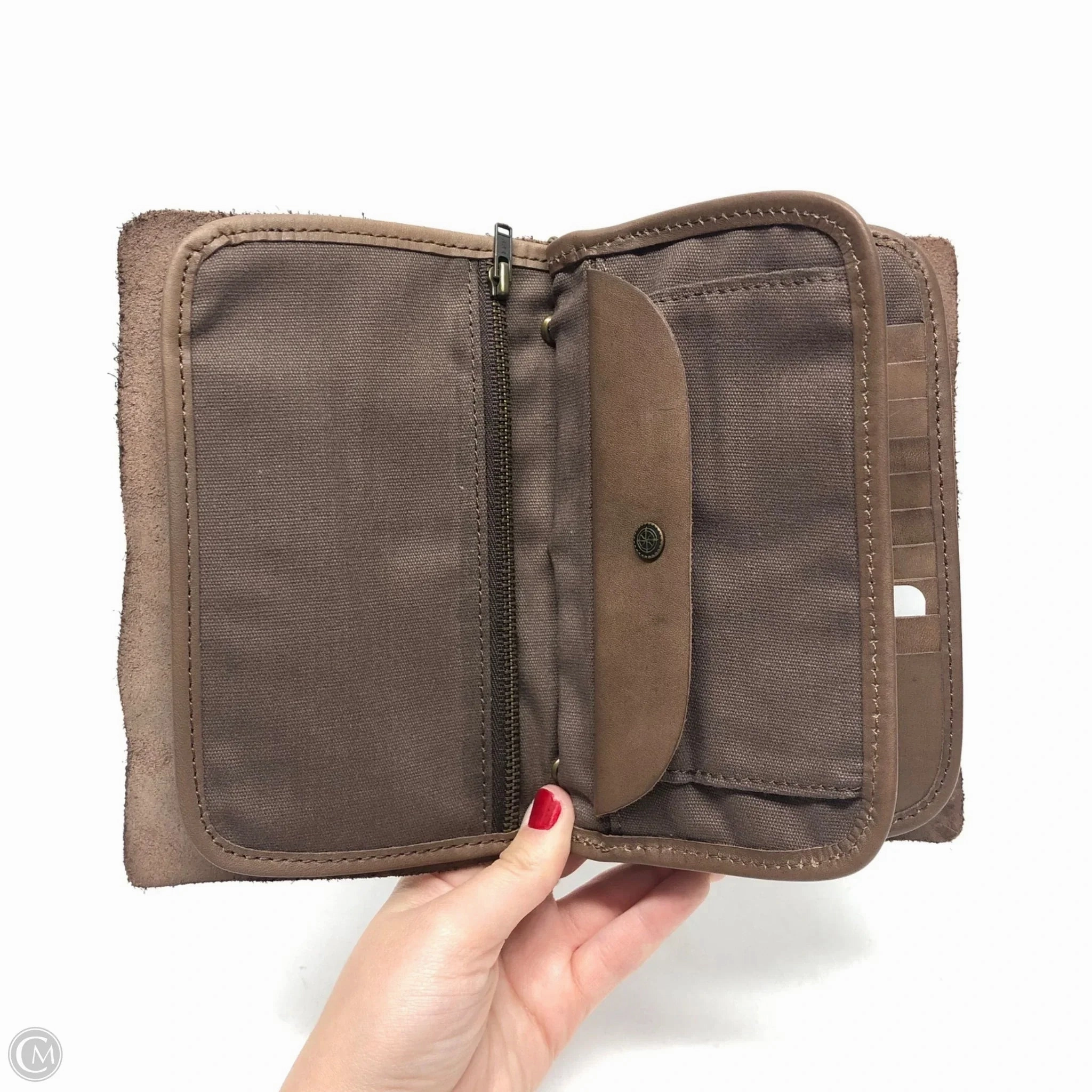 Wallet Leather By Cmc, Size: Large