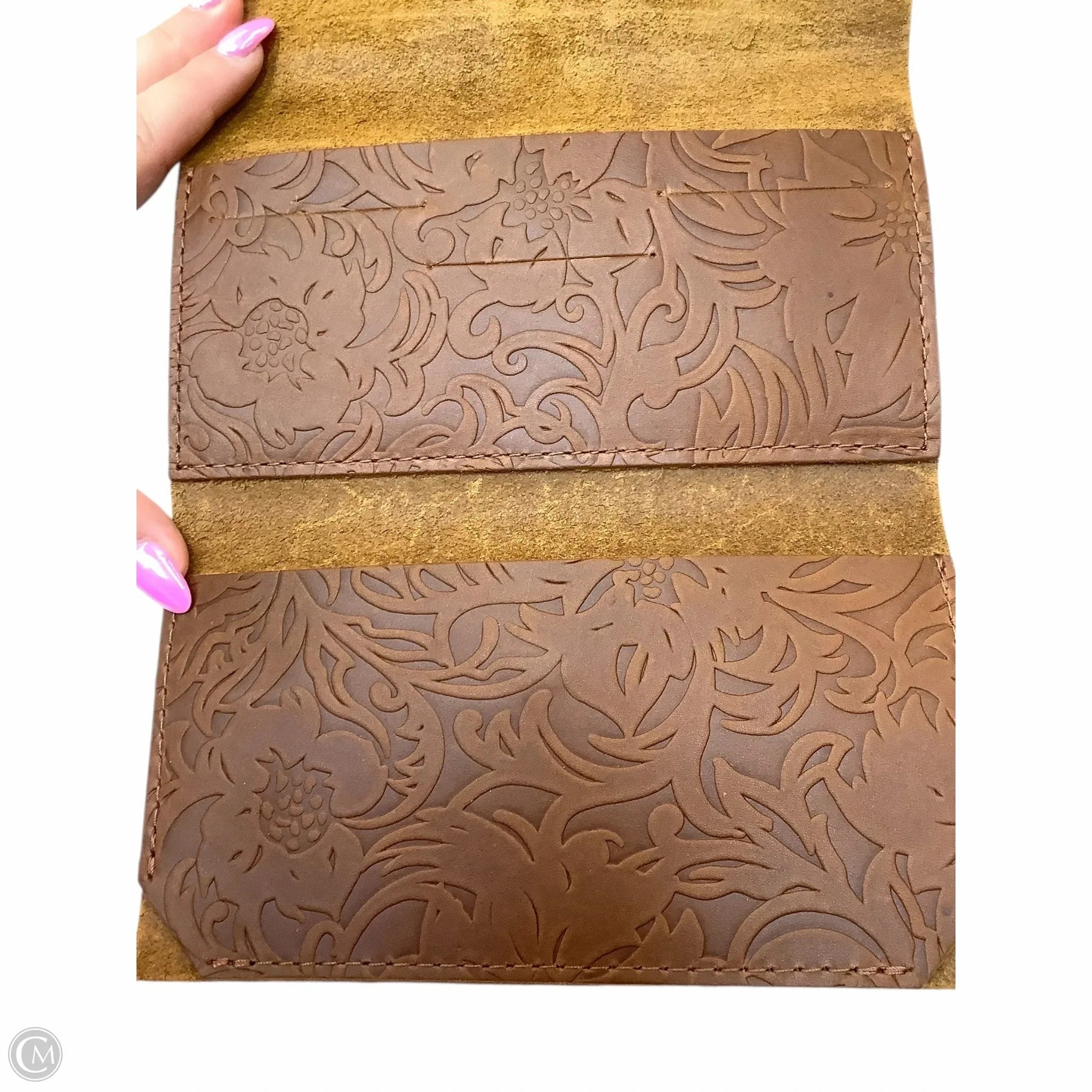 Wallet Leather By Cmc, Size: Medium