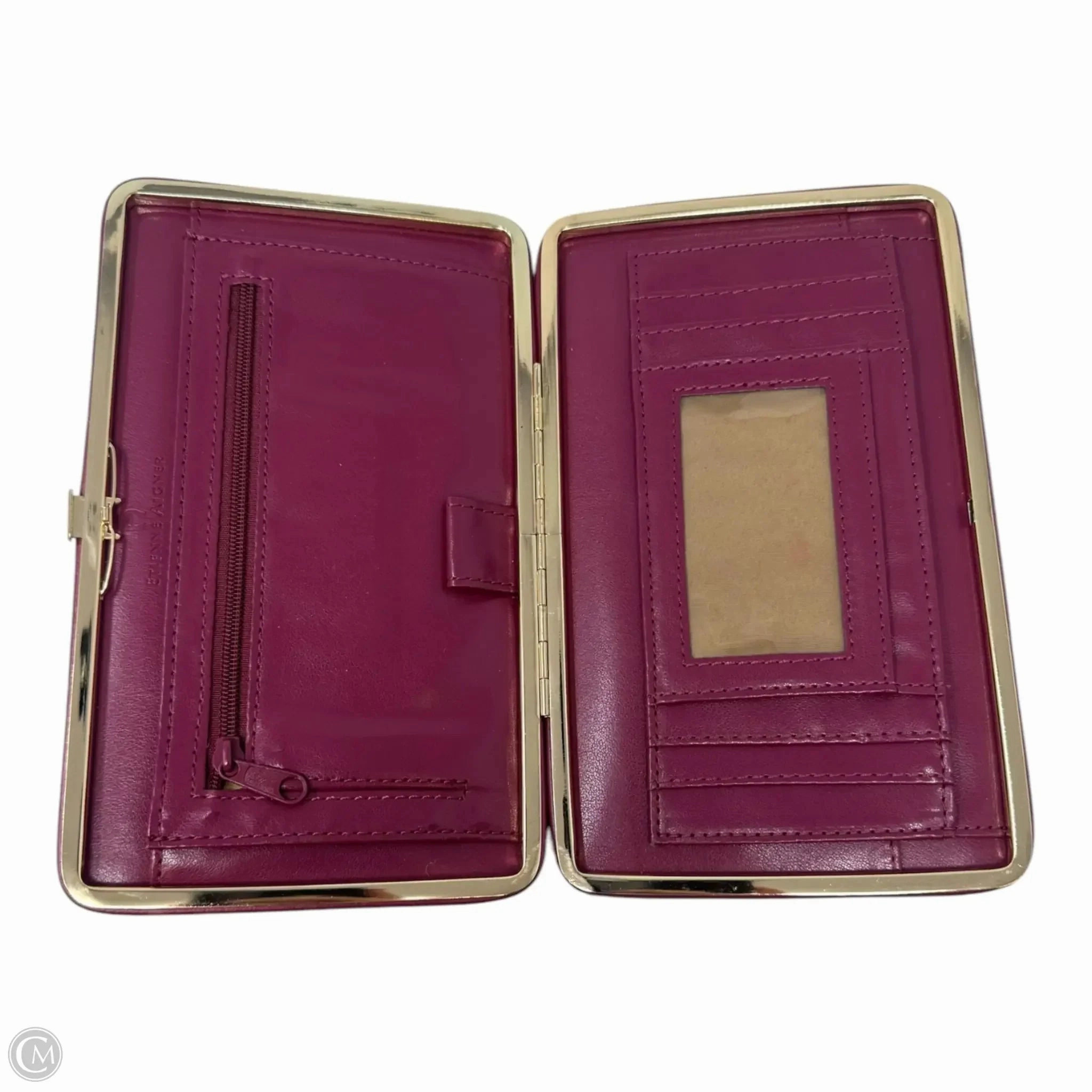 Wallet Leather By Etienne Aigner, Size: Medium