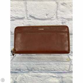 Wallet Leather By Fossil, Size: Large