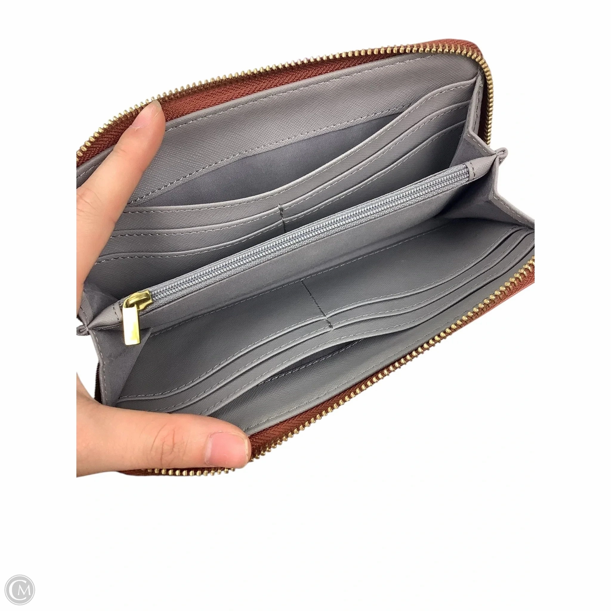 Wallet Leather By Fossil, Size: Medium