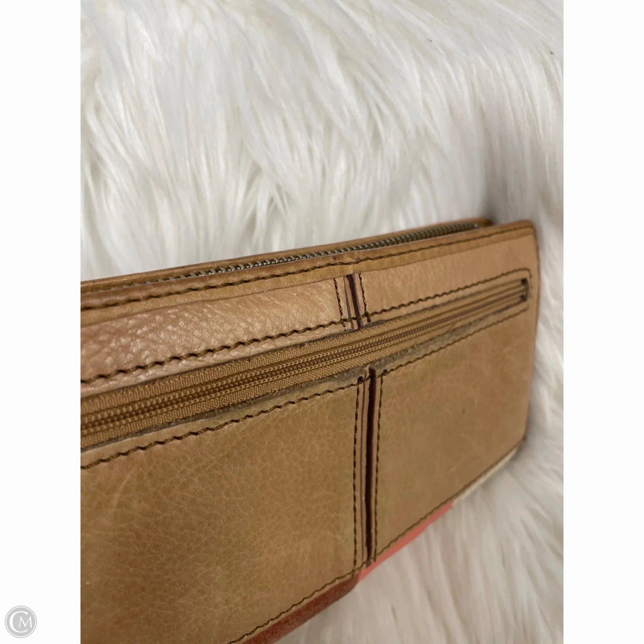 Wallet Leather By Fossil, Size: Medium