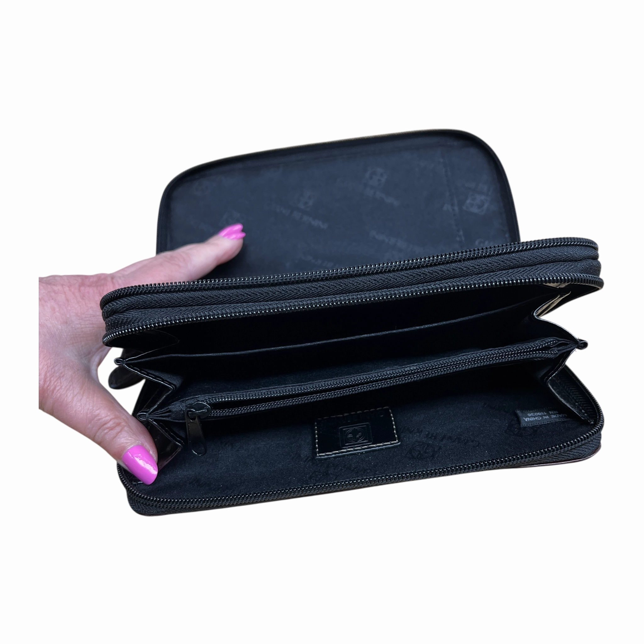 Wallet Leather By Giani Bernini In Black & Brown, Size:Large