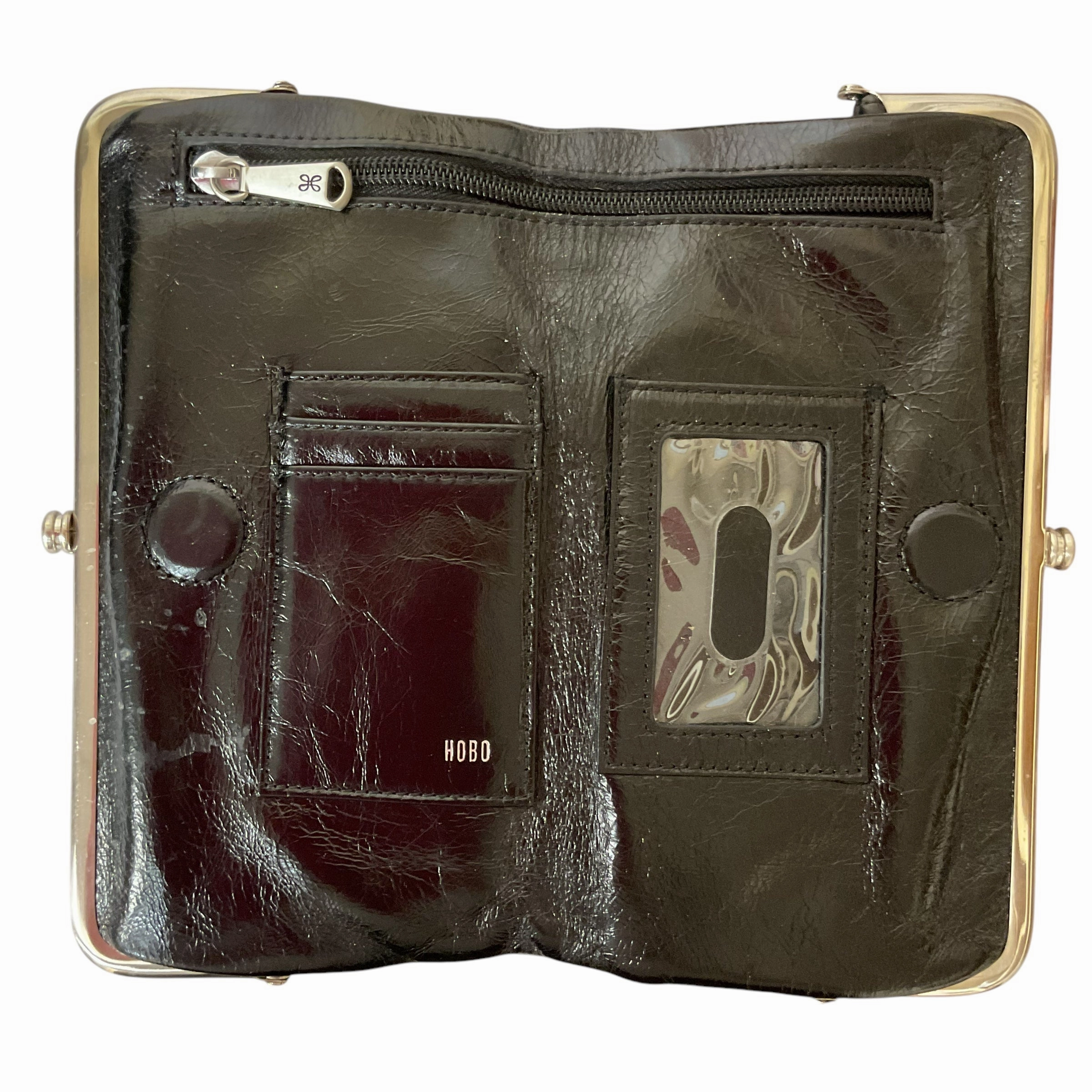 Wallet Leather By Hobo Intl In Black, Size:Large as-is