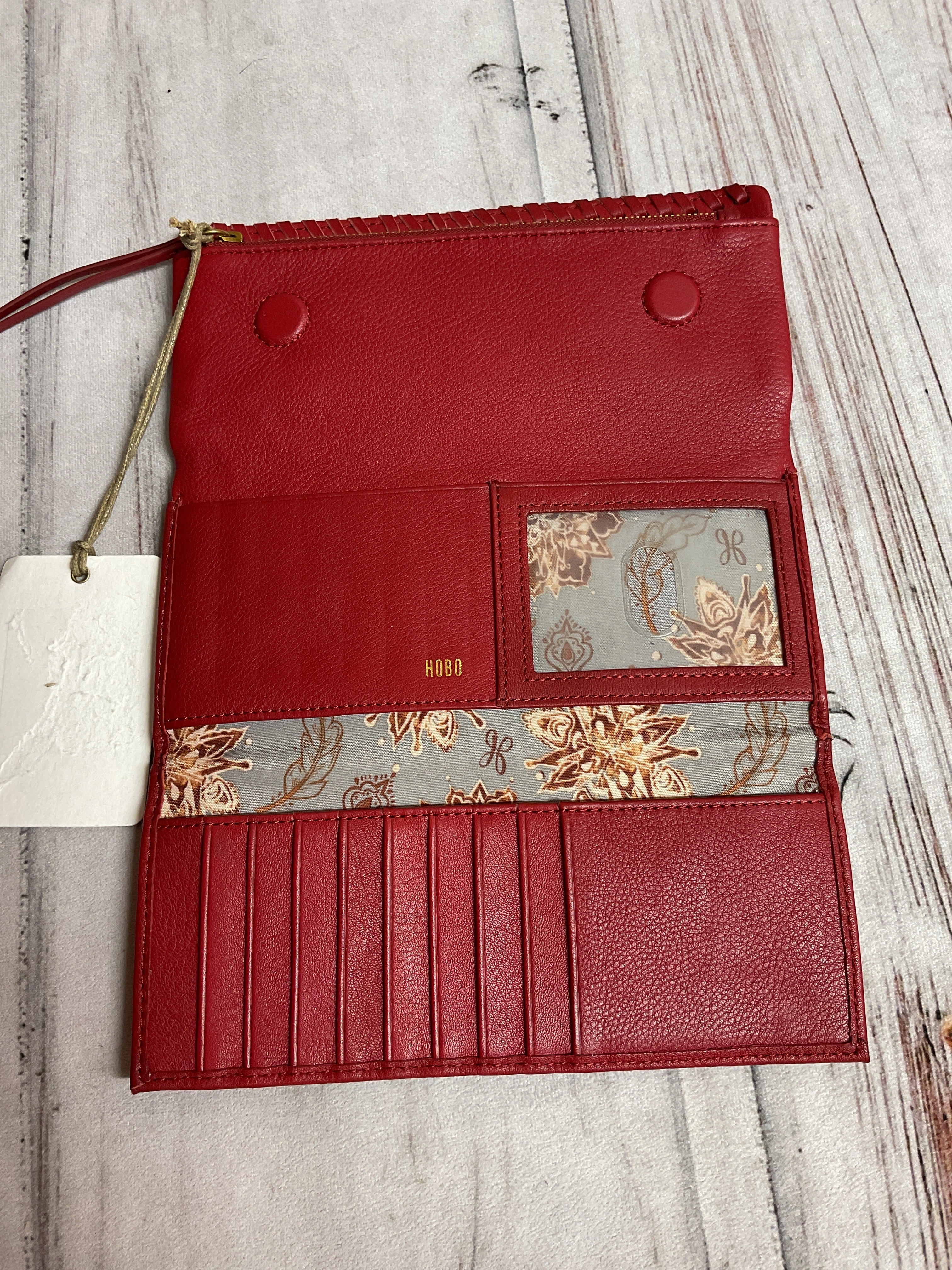 Wallet Leather By Hobo Intl In Red, Size:Large