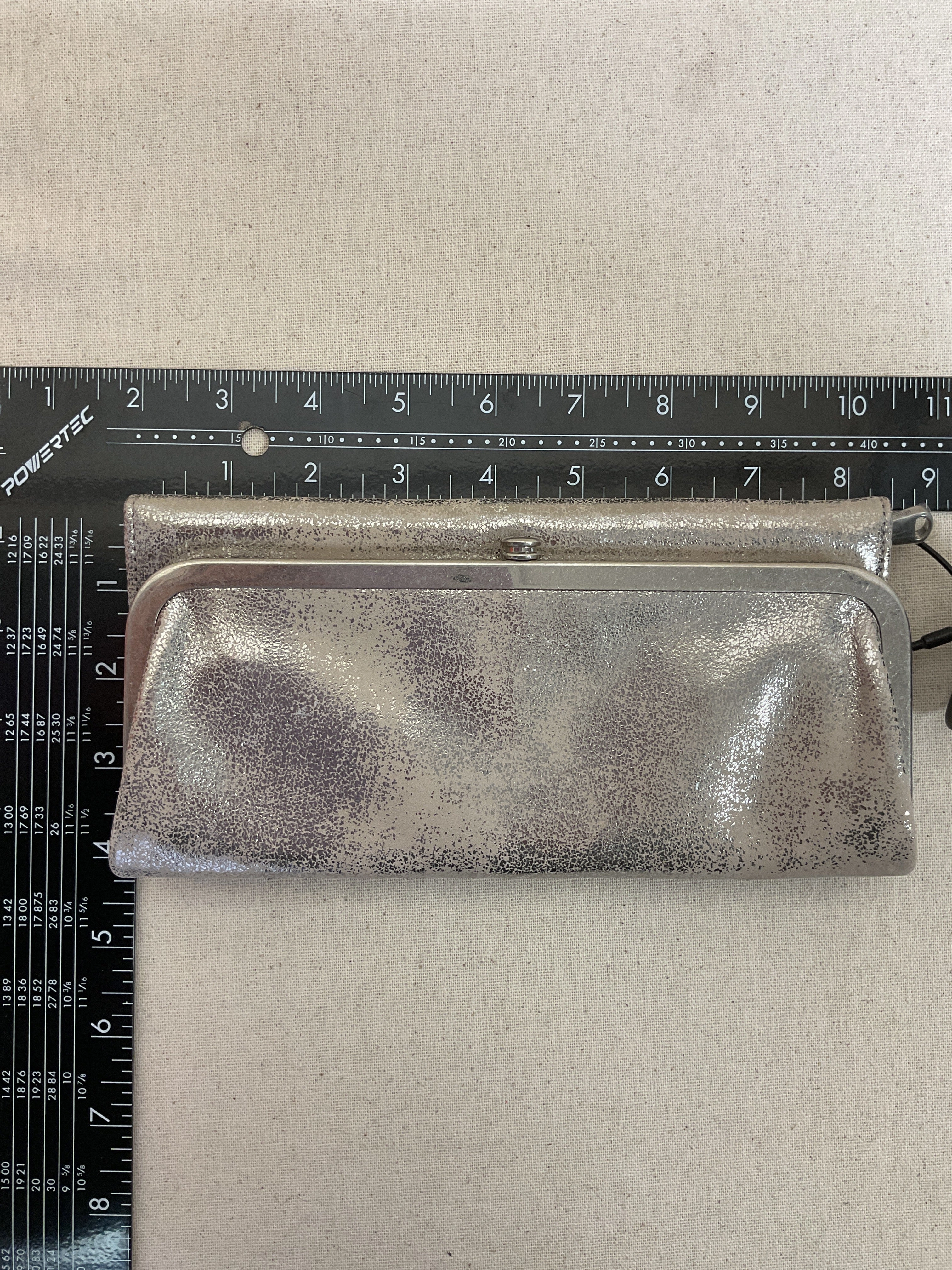 Wallet Leather By Hobo Intl In Silver, Size:Large