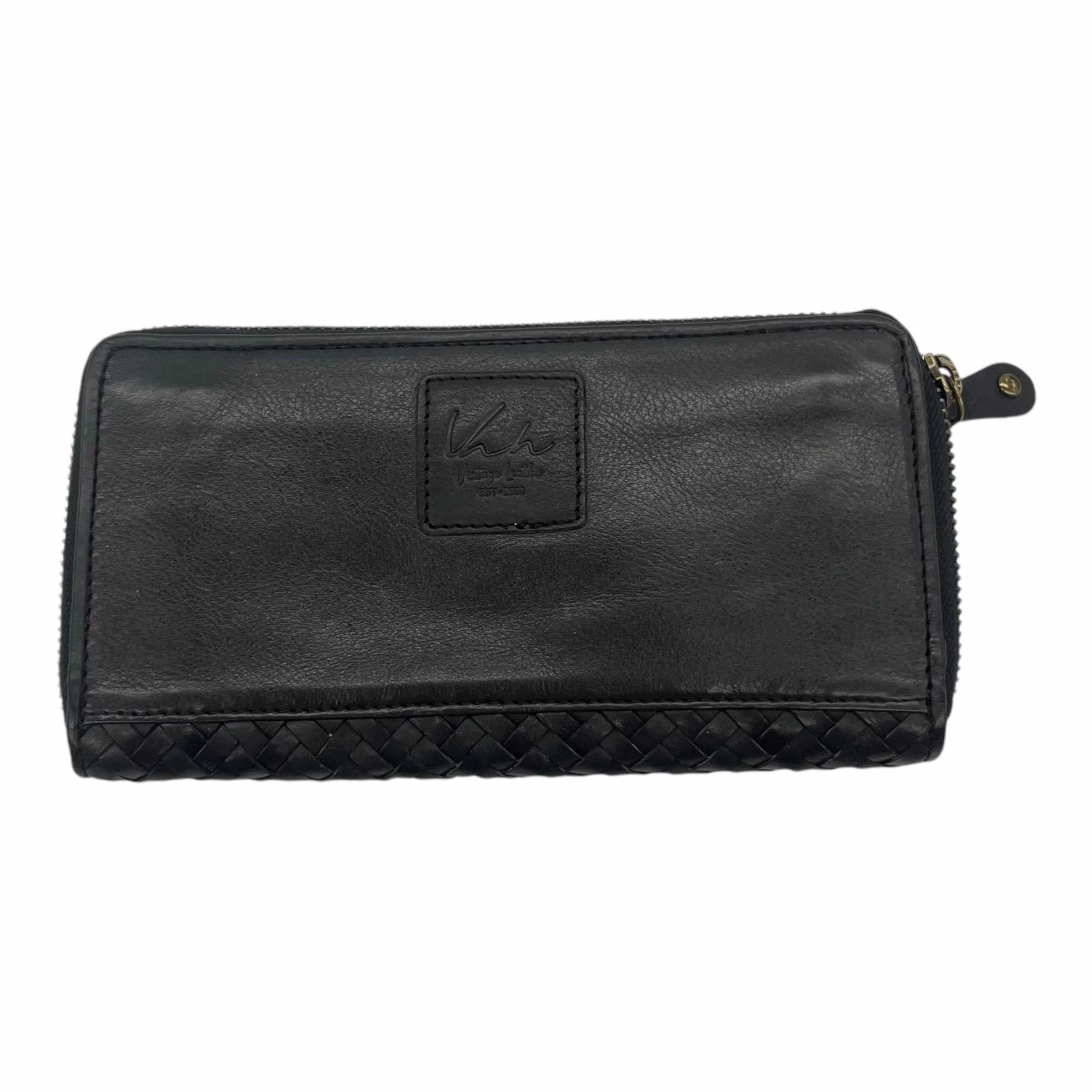 Wallet Leather By Vintage Leather In Black, Size:Medium