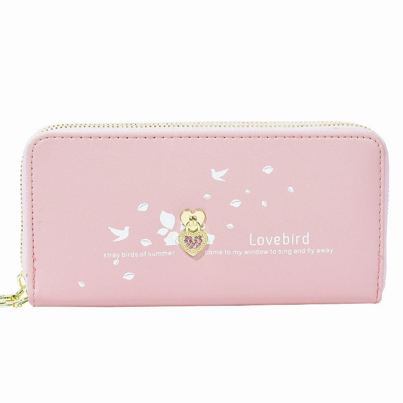 Wallet love printed mobile phone bag