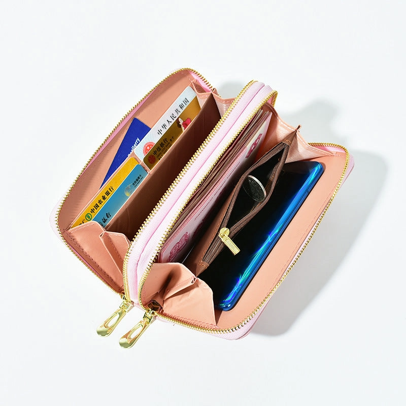 Wallet love printed mobile phone bag