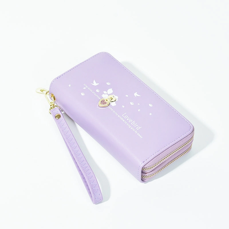 Wallet love printed mobile phone bag