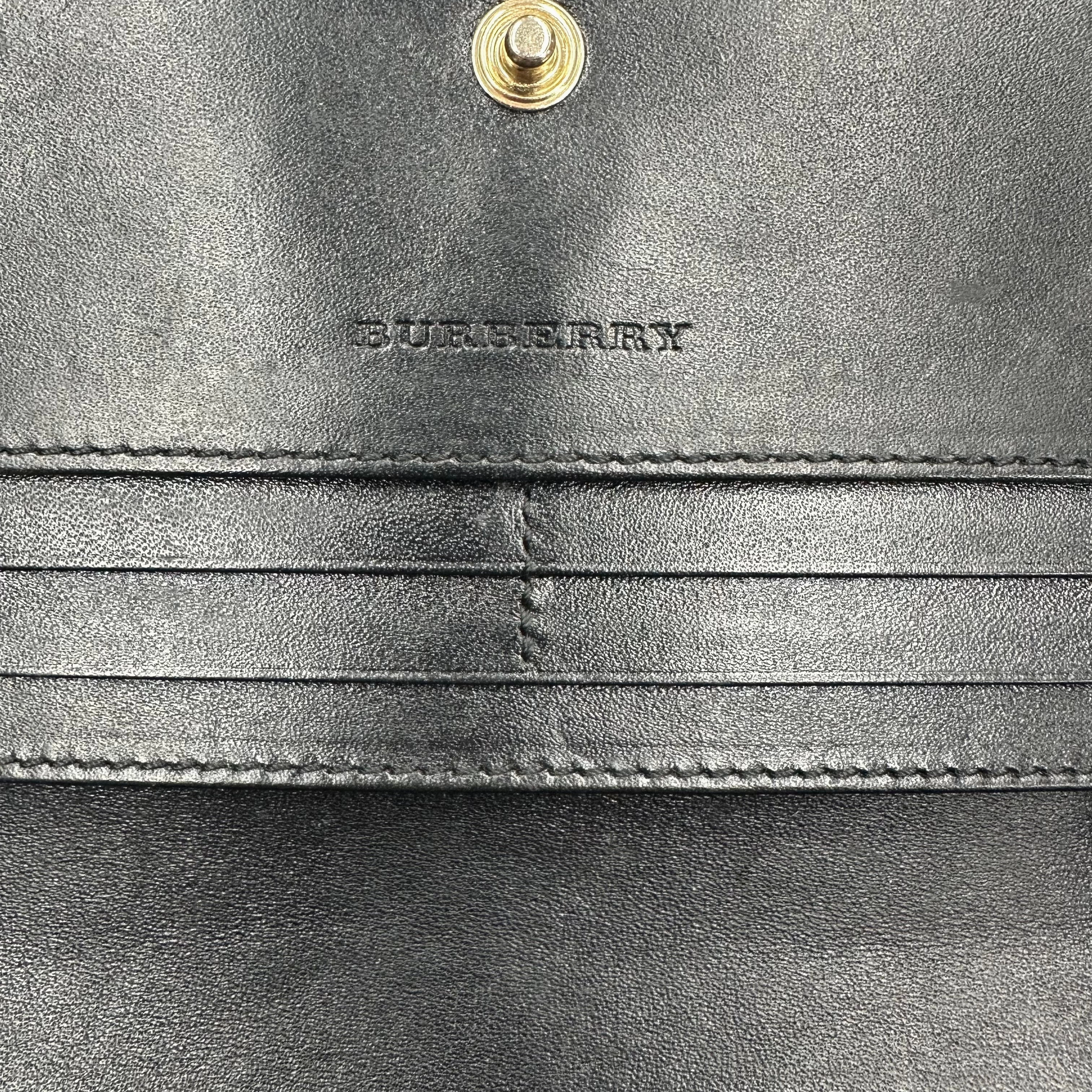 Wallet Luxury Designer By Burberry In Black, Size:Medium