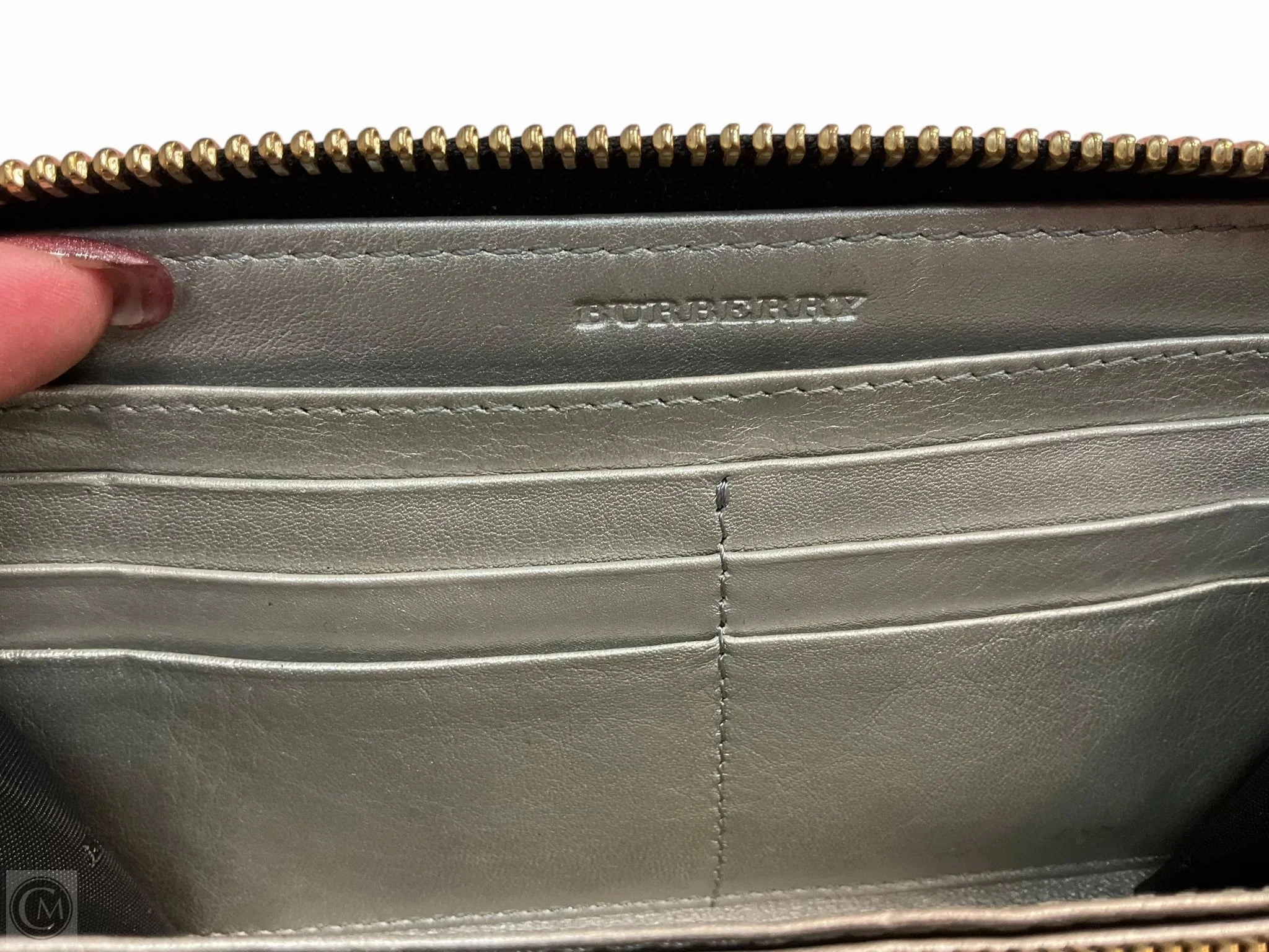 Wallet Luxury Designer By Burberry, Size: Large