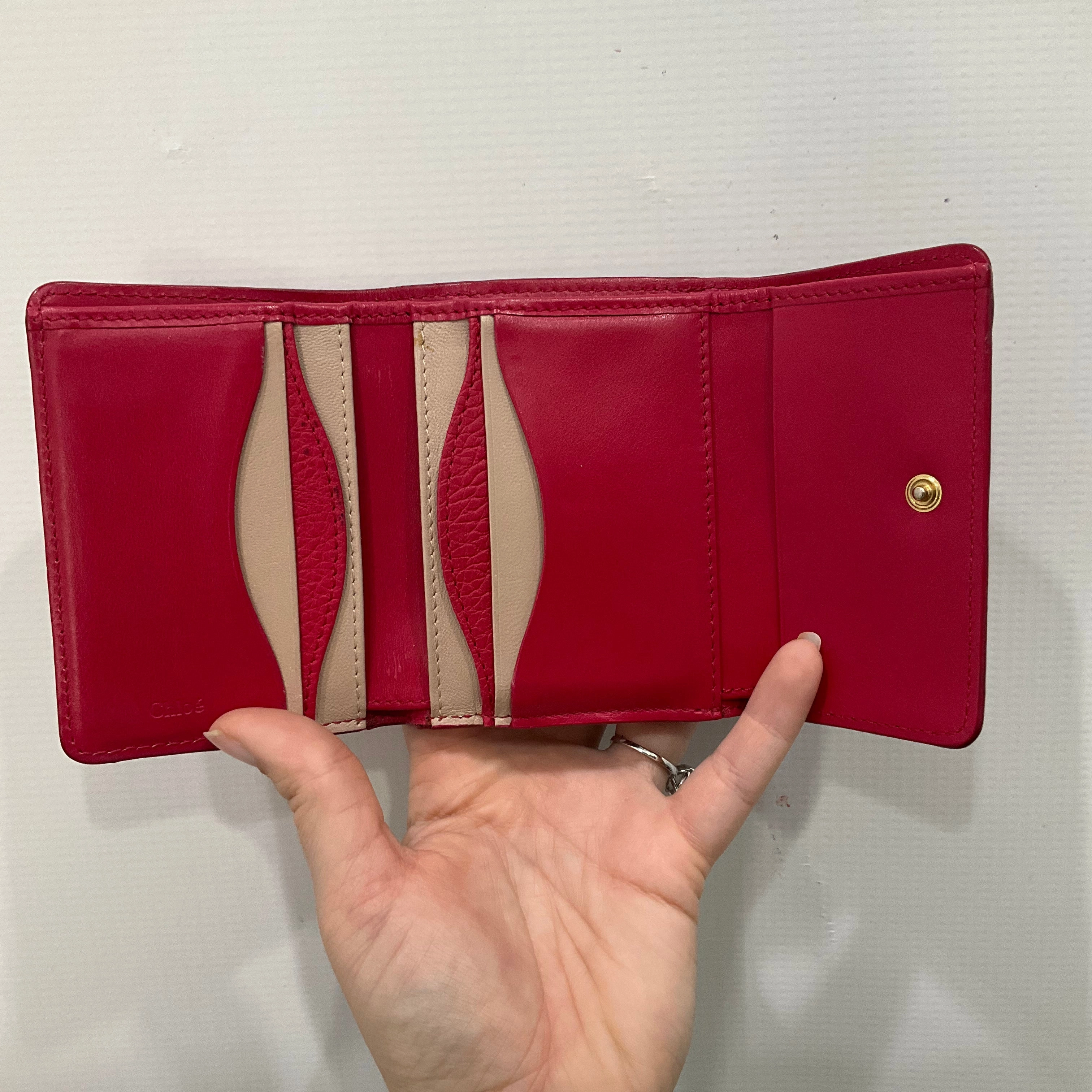 WALLET LUXURY DESIGNER by CHLOE In PINK, Size: SMALL