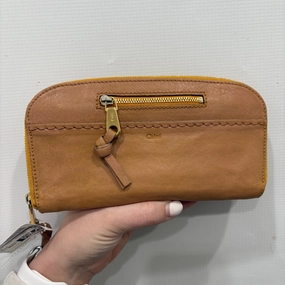 Wallet Luxury Designer By Chloe In Tan, Size:Medium