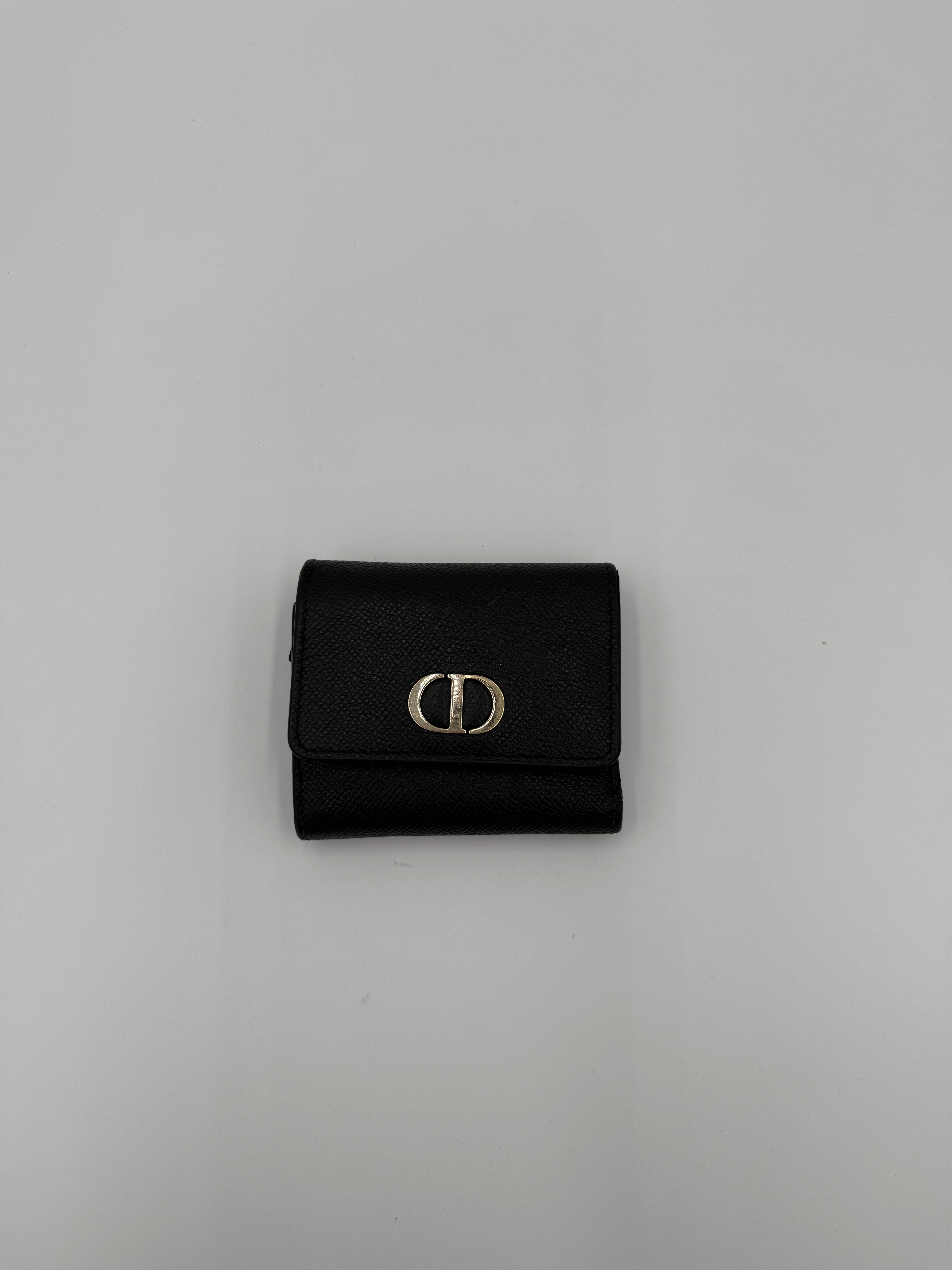 Wallet Luxury Designer By Dior In Black & Gold, Size:Medium