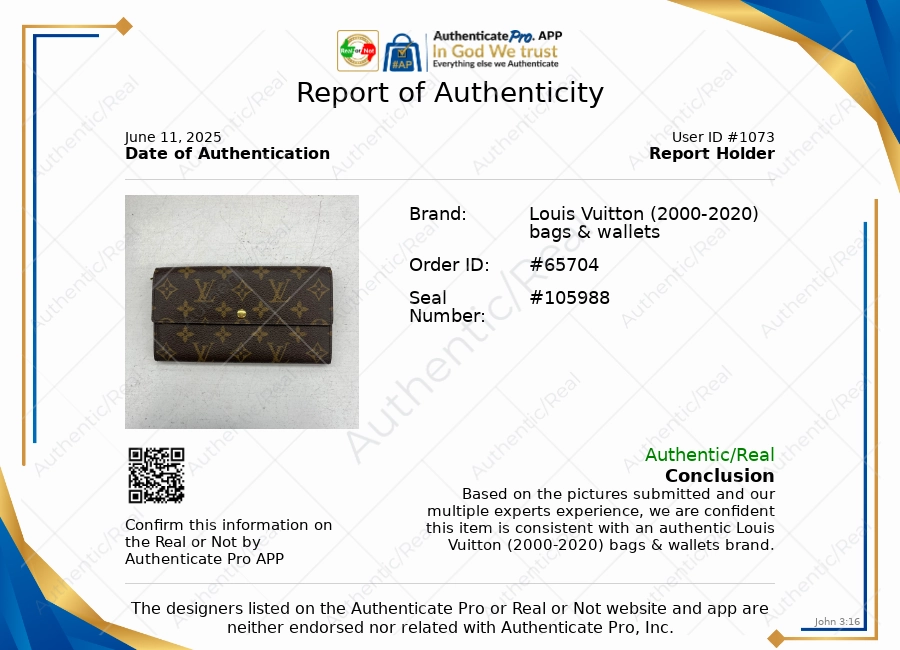Wallet Luxury Designer By Louis Vuitton In Brown, Size:Medium