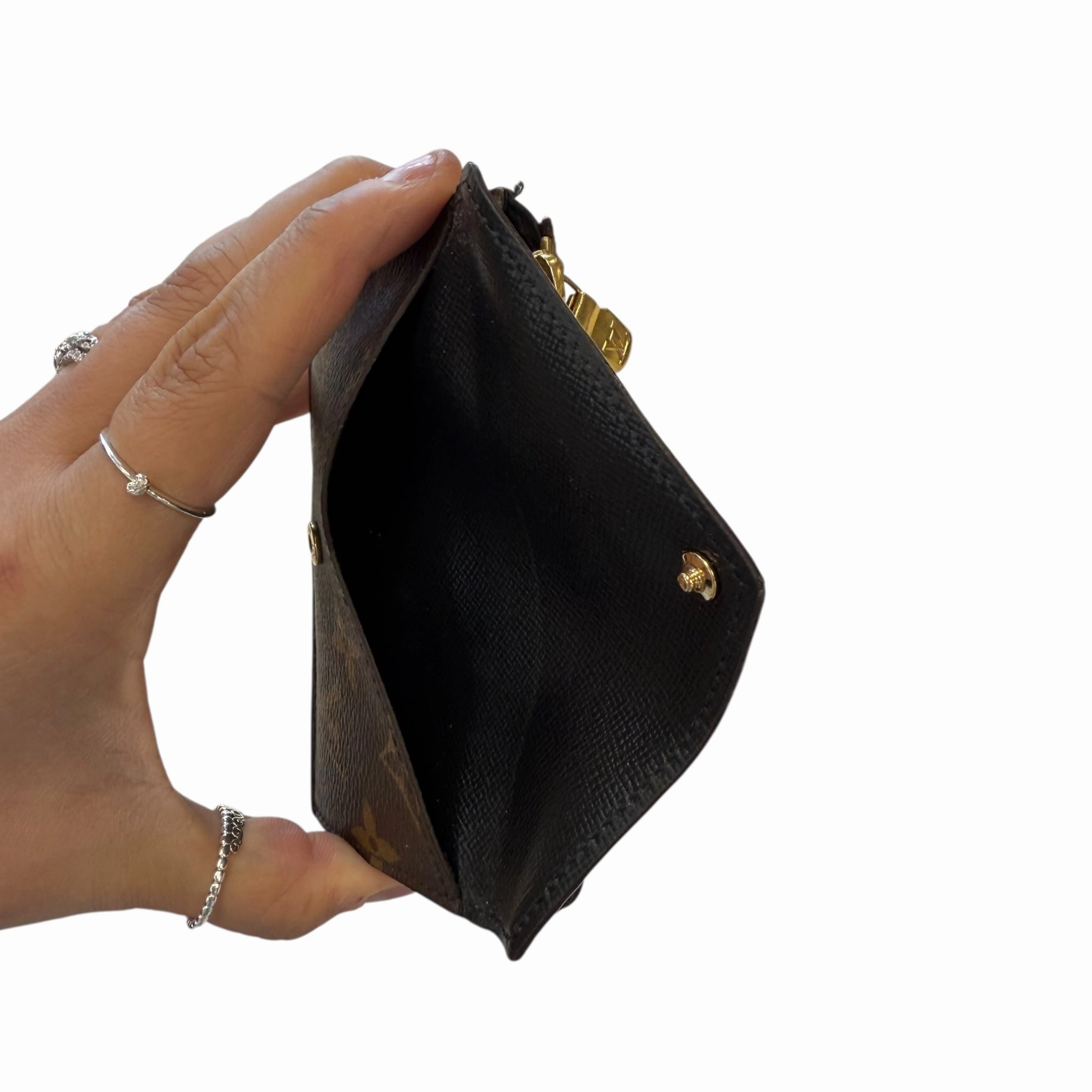 Wallet Luxury Designer By Louis Vuitton In Brown, Size:Small