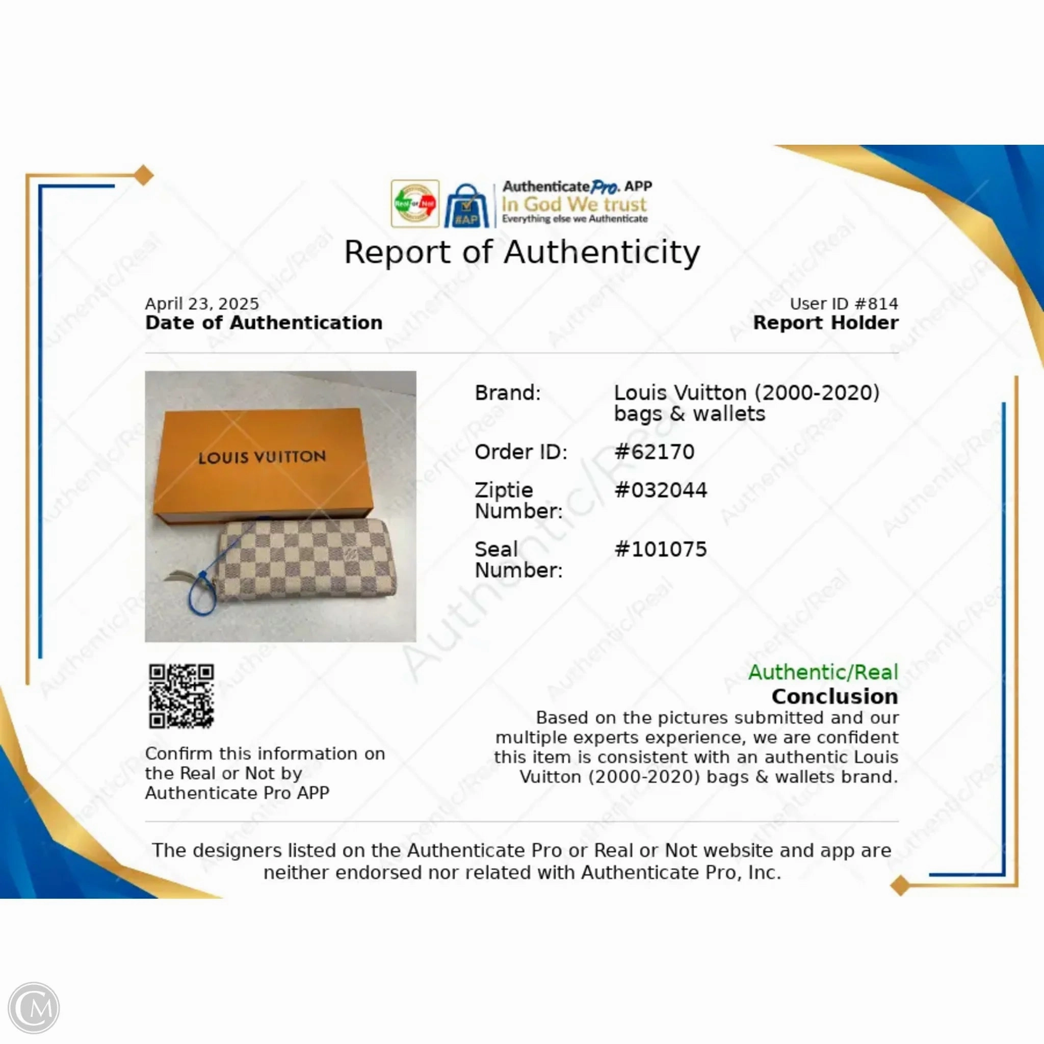 Wallet Luxury Designer By Louis Vuitton, Size: Large