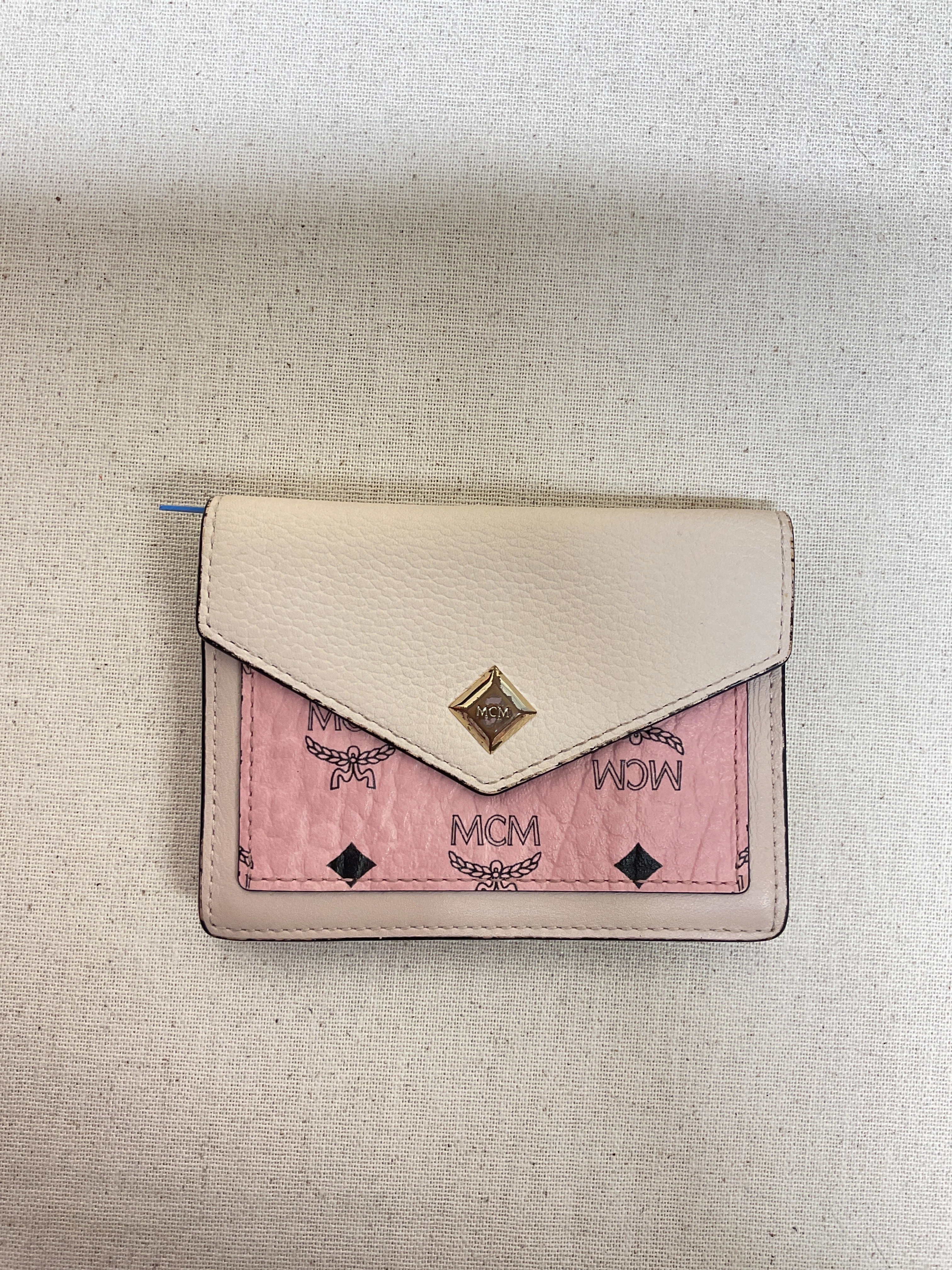 Wallet Luxury Designer By Mcm In Pink & Tan, Size:Small