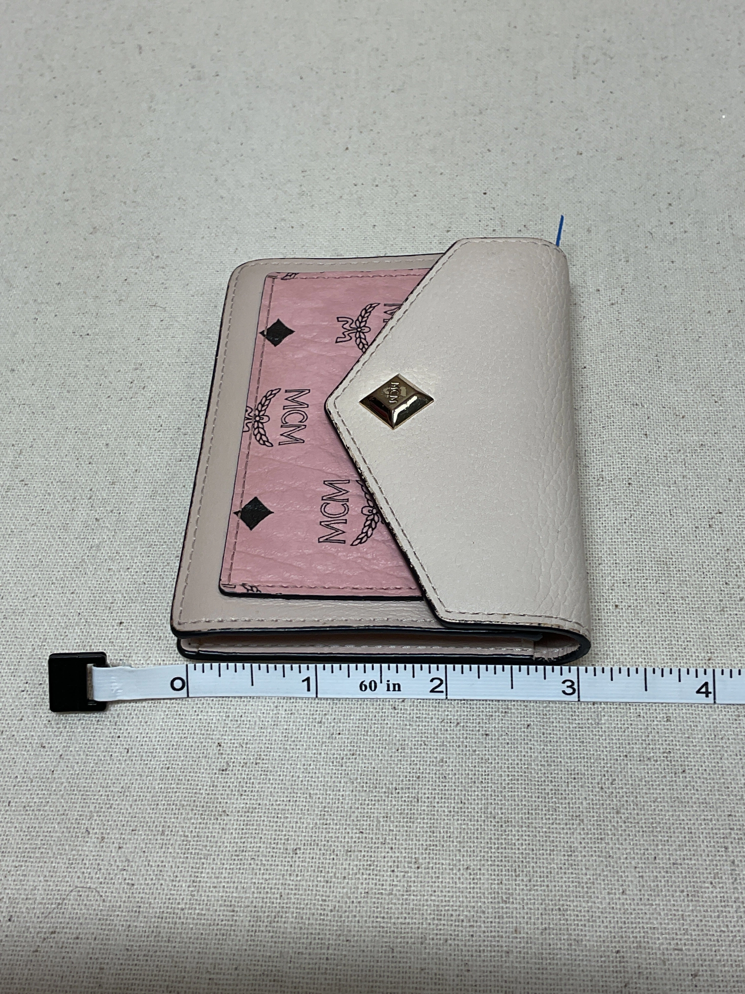 Wallet Luxury Designer By Mcm In Pink & Tan, Size:Small