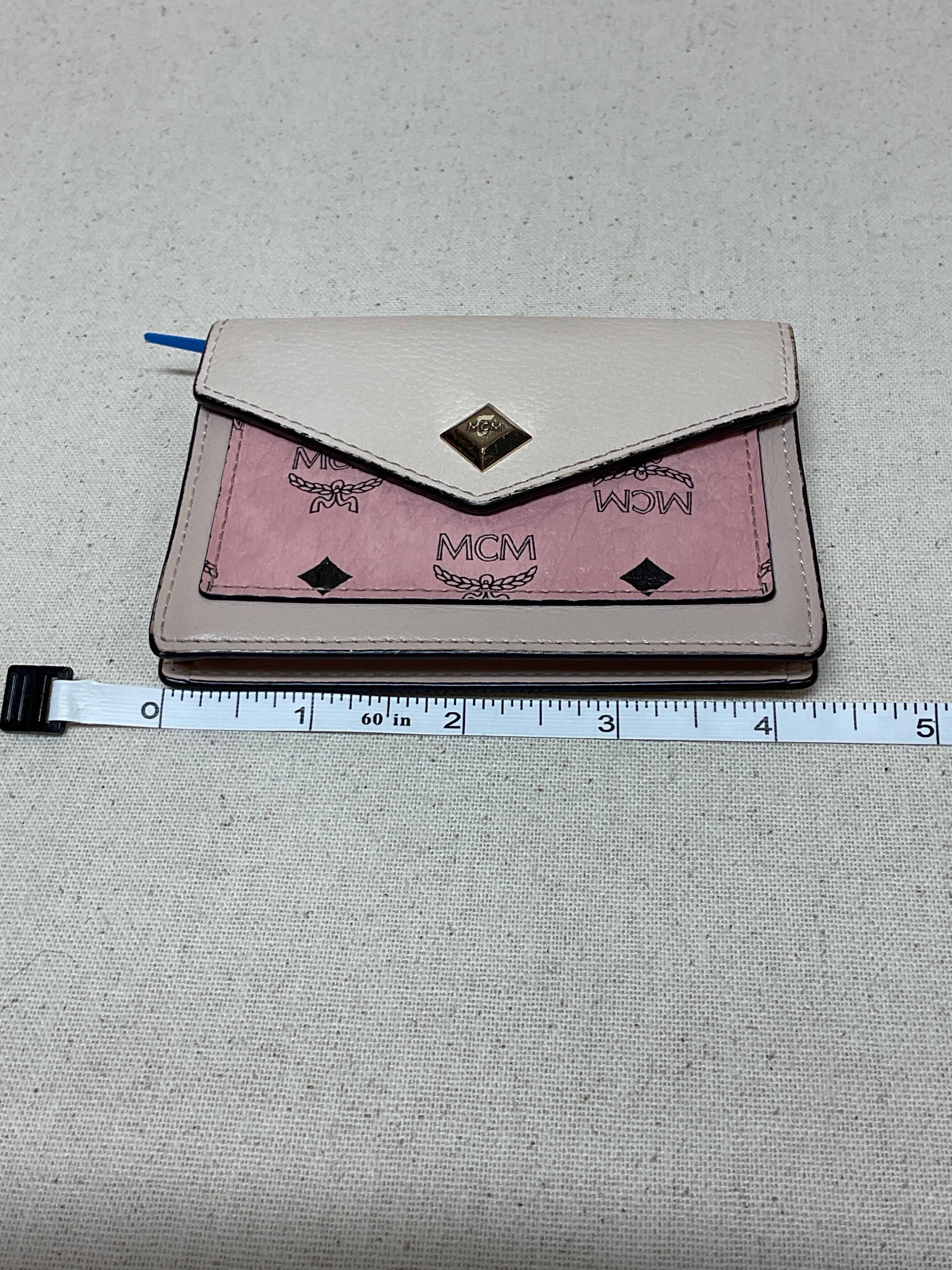 Wallet Luxury Designer By Mcm In Pink & Tan, Size:Small