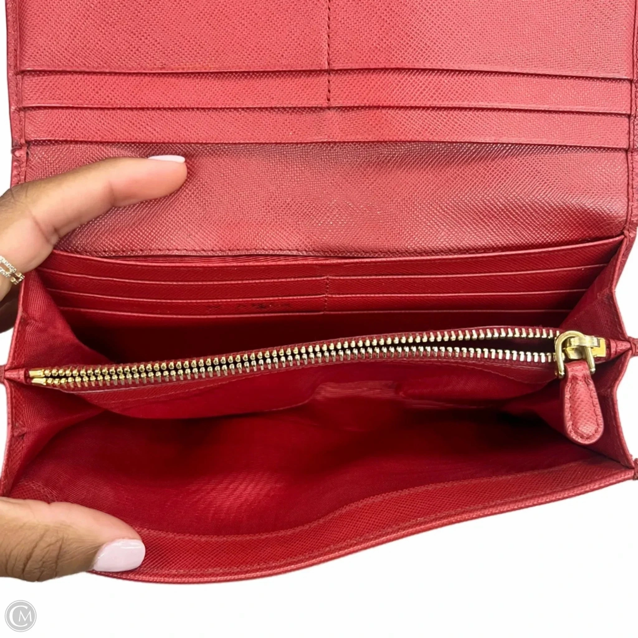 Wallet Luxury Designer By Prada, Size: Large