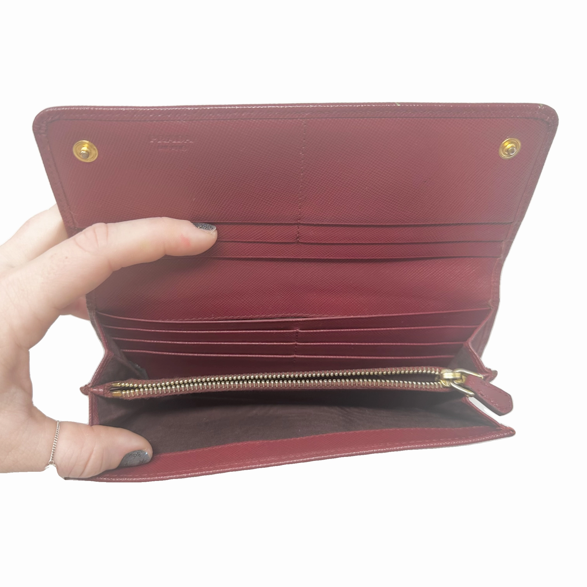 Wallet Luxury Designer By Prada, Size: Medium