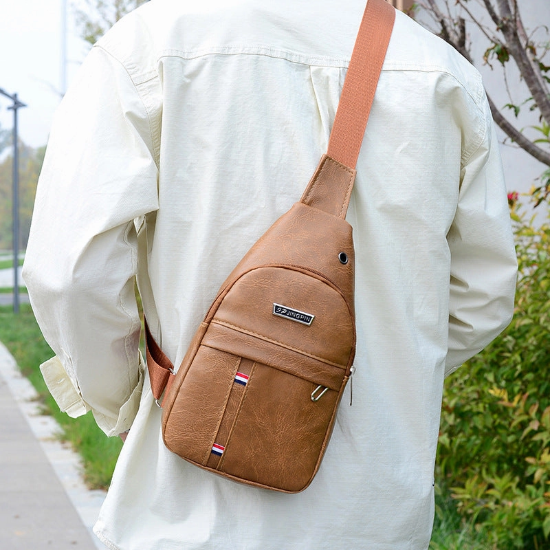 Waterproof pu breast bag
