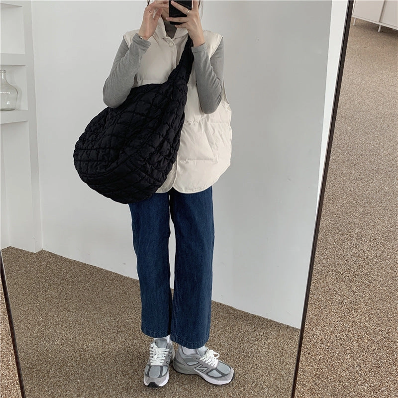 Women's all-match cloud pleated crossbody tote