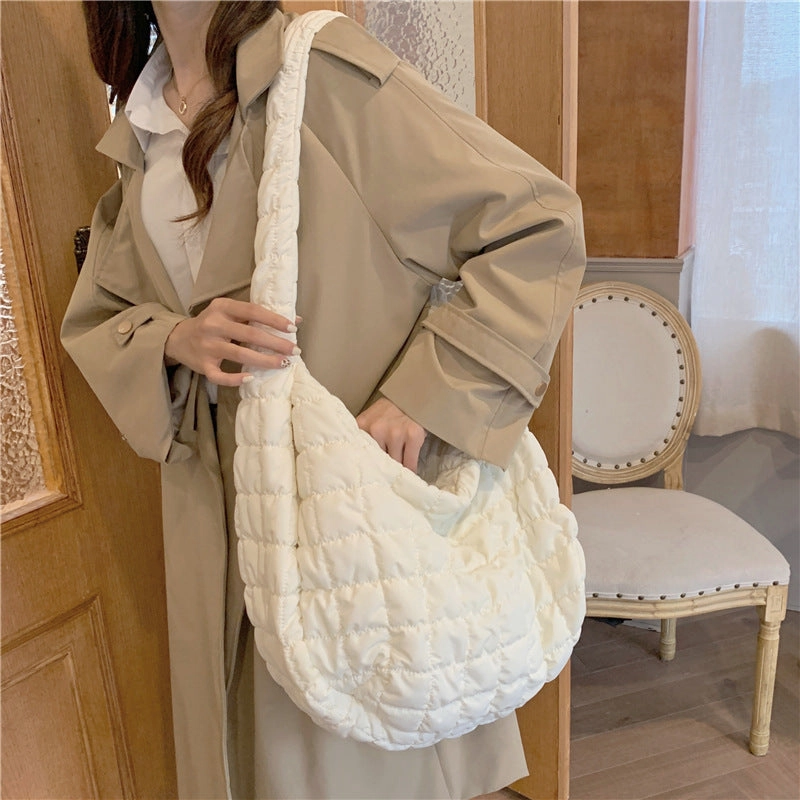 Women's all-match cloud pleated crossbody tote