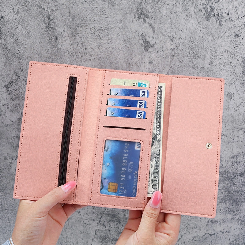 Women's long zipper wallet