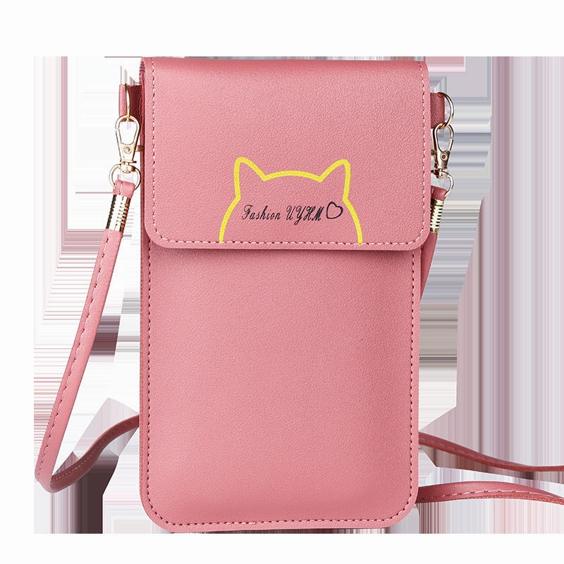 Women's Tide Lock Crossbody Pu Leather Mobile Phone Money