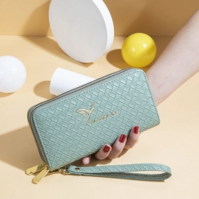 Women's wallet long woven