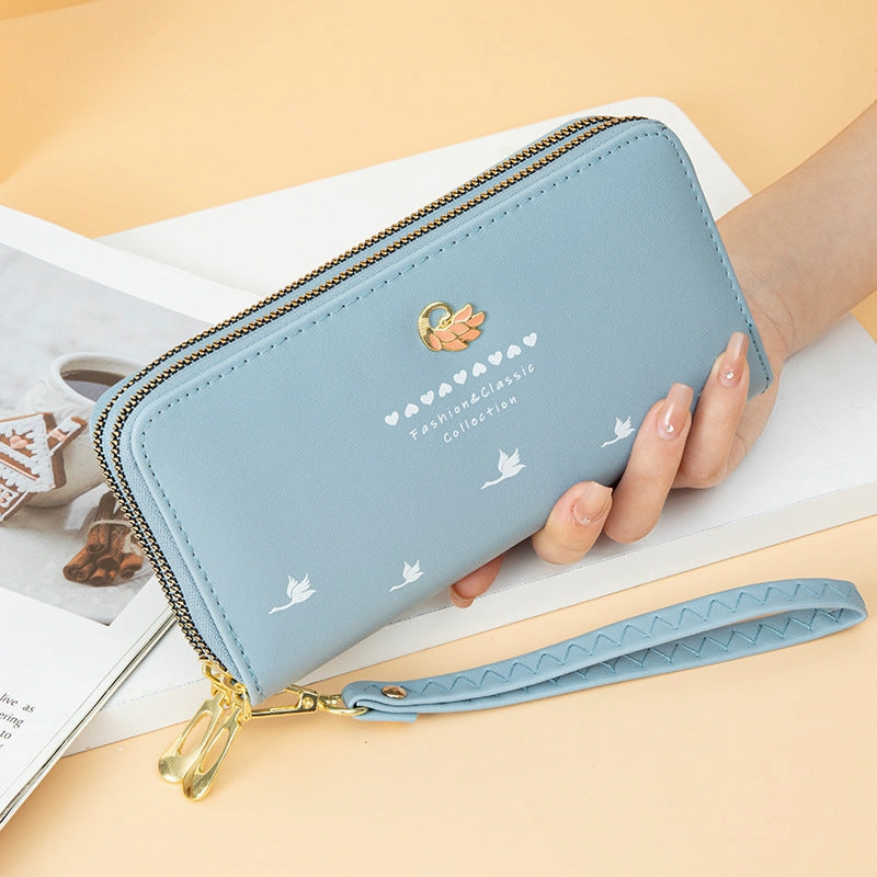 Wrist with mobile phone clutch bag wallet