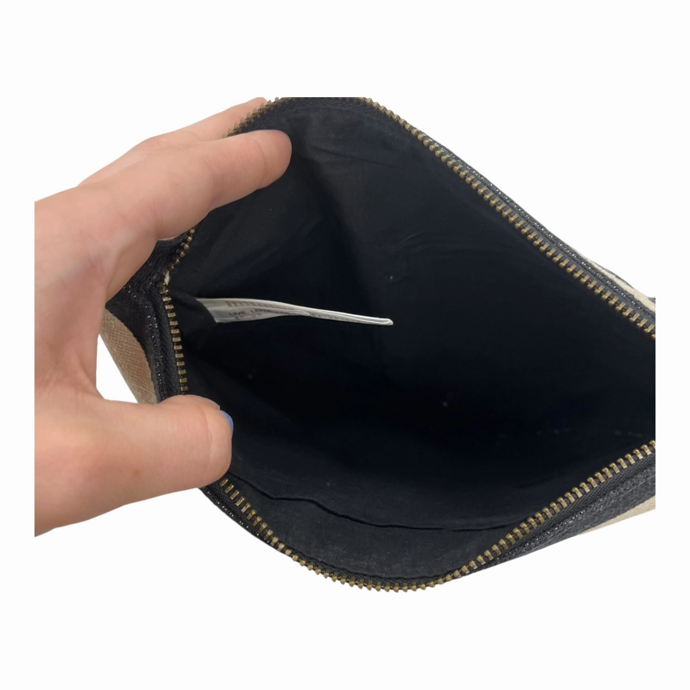 Wristlet By Loft In Black & Cream, Size:Medium