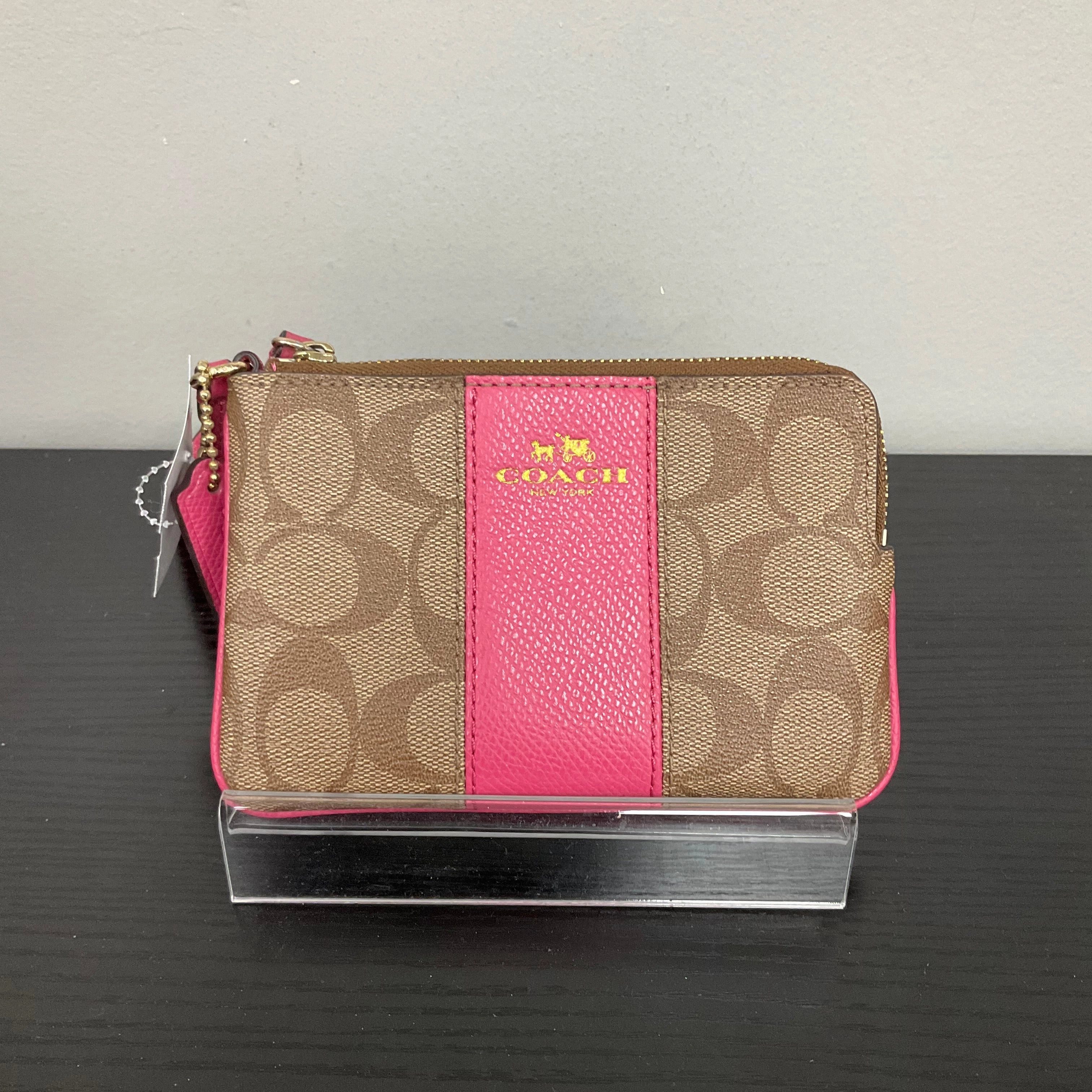 WRISTLET DESIGNER by COACH In BROWN & PINK, Size: SMALL